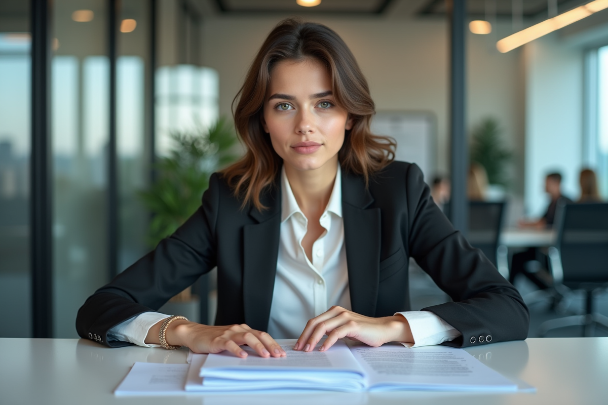 Jeune assistante RH en réunion de recrutement