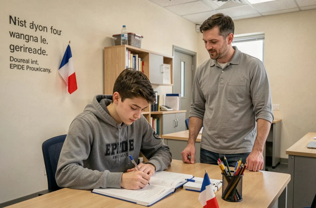 Un jeune décrocheur scolaire accompagné par un mentor dans le cadre du programme EPIDE pour une remise en route intensive